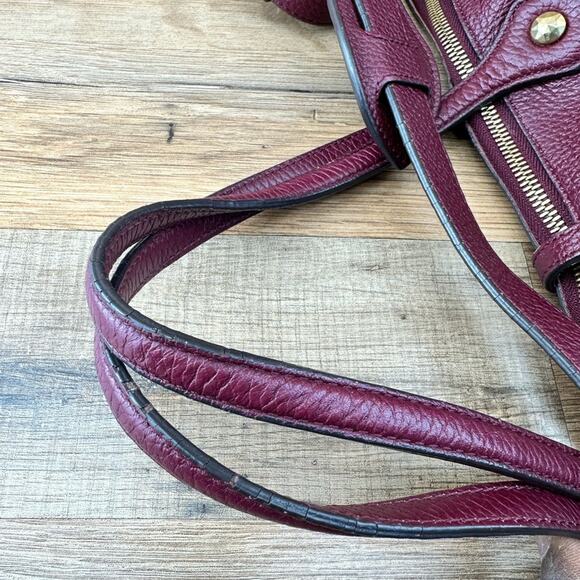 Annabel Ingall Isabella Purple Pebbled Leather Large Tote Satchel Bag - Picture 5 of 15